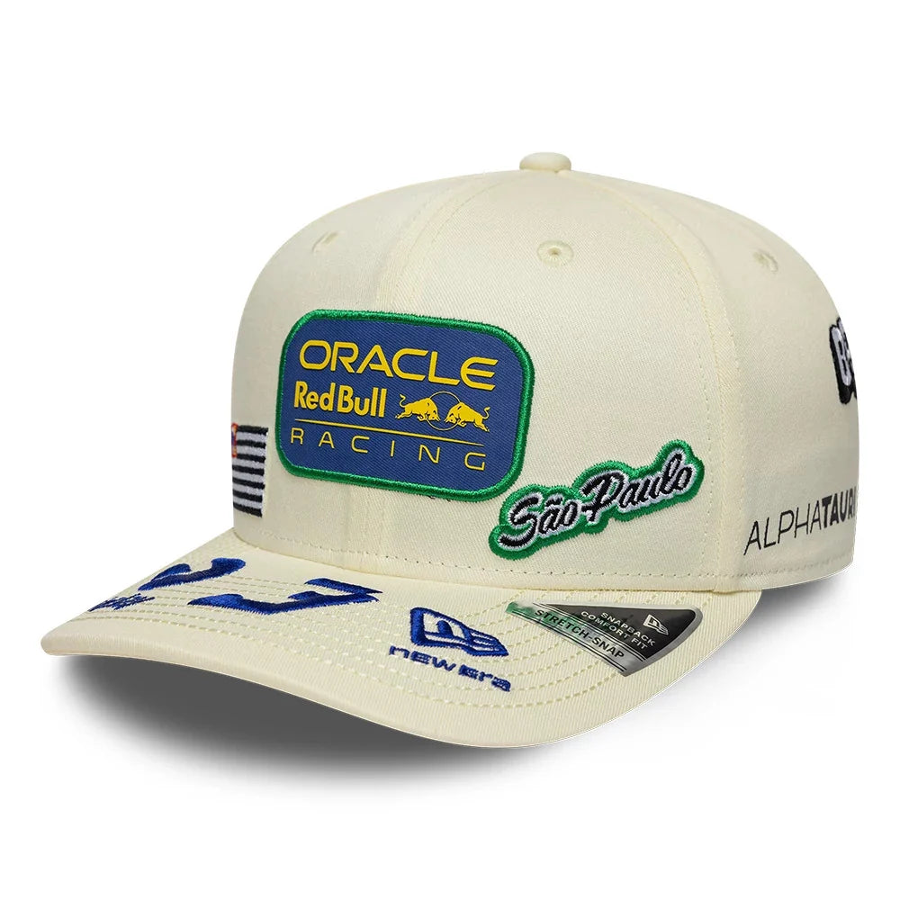 Red Bull Racing 2026 SE Sao Paulo Brazil GP Max Verstappen Stretch Snap Adjustable Cap Cream
