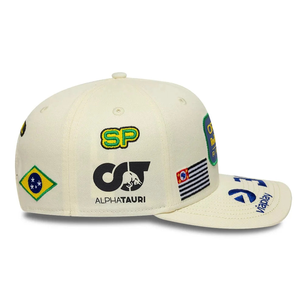 Red Bull Racing 2026 SE Sao Paulo Brazil GP Max Verstappen Stretch Snap Adjustable Cap Cream