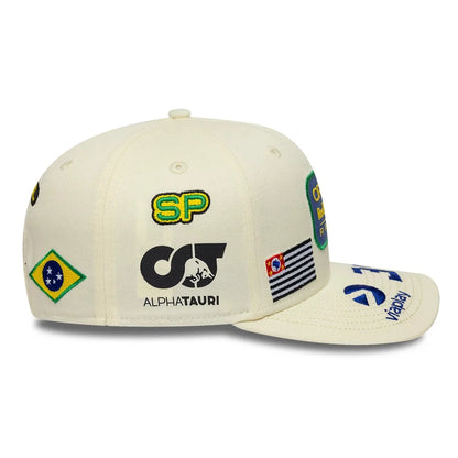 Red Bull Racing 2026 SE Sao Paulo Brazil GP Max Verstappen Stretch Snap Adjustable Cap Cream
