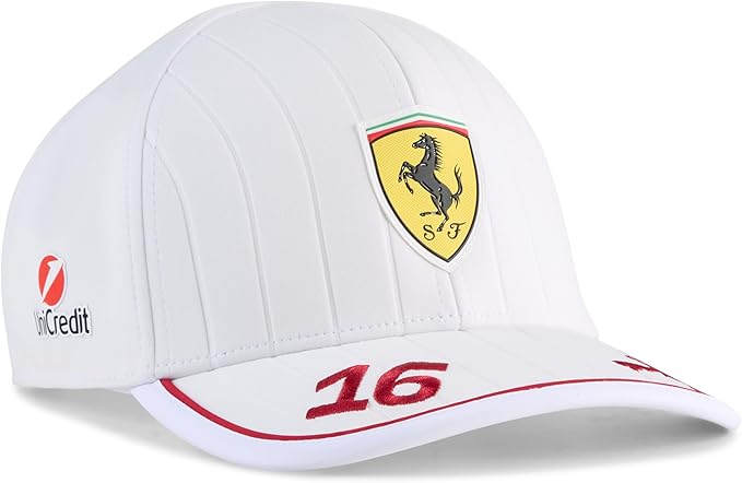 Scuderia Ferrari F1 2025 Charles Leclerc Team Miami GP Hat White