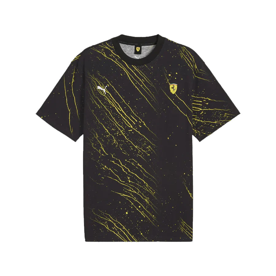 Scuderia Ferrari F1 Race Graphic Crew Neck Short Sleeve T-Shirt Black