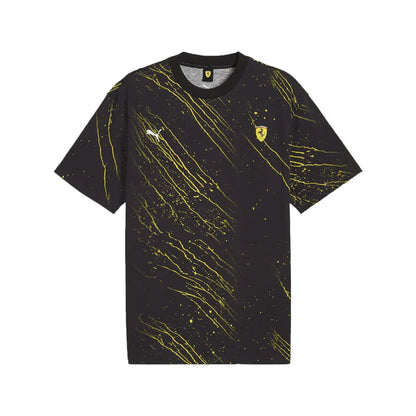 Scuderia Ferrari F1 Race Graphic Crew Neck Short Sleeve T-Shirt Black
