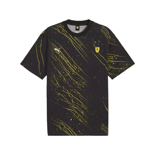 Scuderia Ferrari F1 Race Graphic Crew Neck Short Sleeve T-Shirt Black