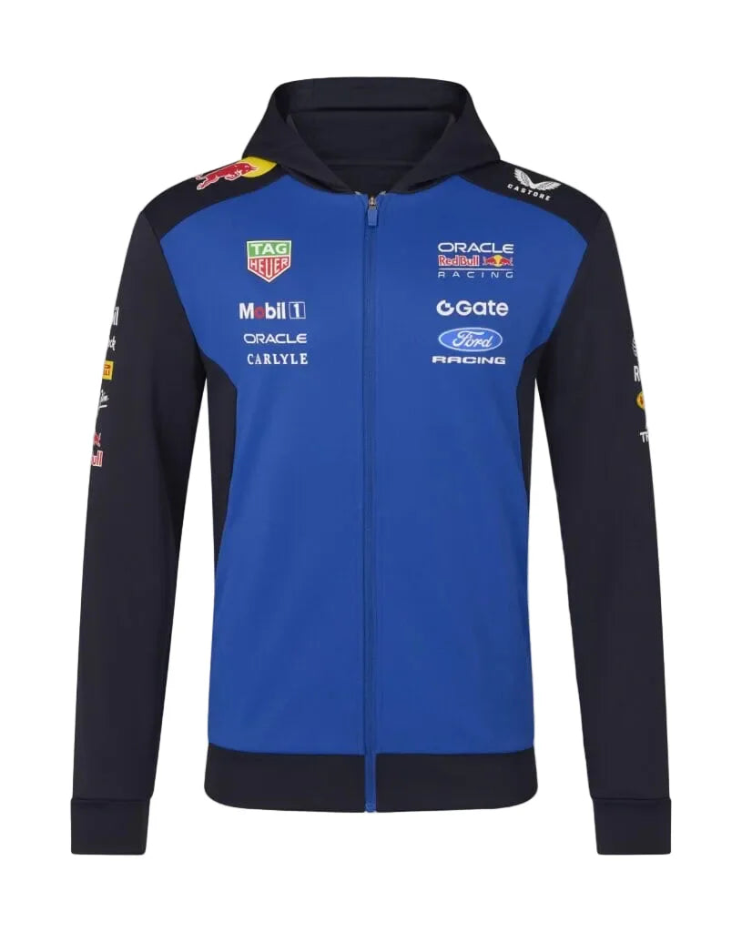 Red Bull Racing F1 2026 Team Full Zip Hooded Sweatshirt Blue