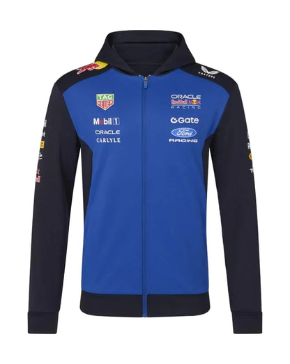 Red Bull Racing F1 2026 Team Full Zip Hooded Sweatshirt Blue
