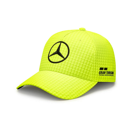 Mercedes AMG Petronas F1 KIDS Lewis Hamilton Canada GP Hat Neon Yellow