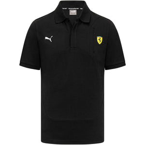Scuderia Ferrari Men's Logo Polo Shirt Black