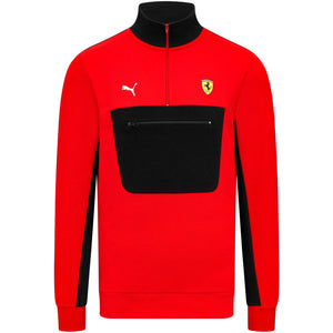 Scuderia Ferrari F1 Men's 1/4 Zip Sweater Red