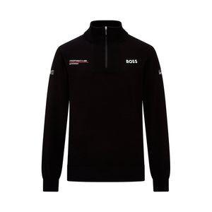Porsche Motorsport 1/4 Zip Knitted Sweater Black