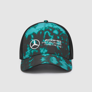 Mercedes AMG Petronas F1 Tie Dye Trucker Cap Black/Green