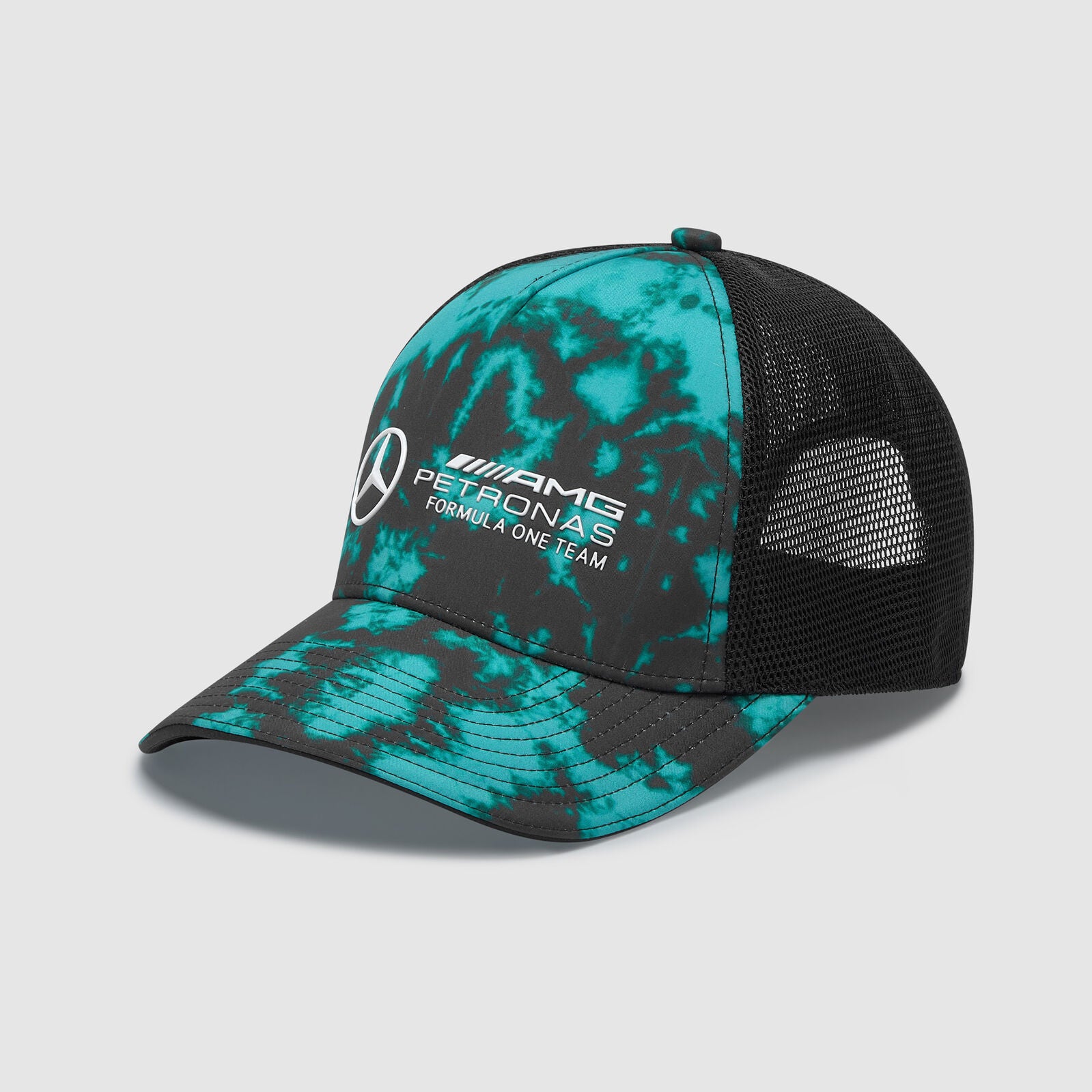 Mercedes AMG Petronas F1 Tie Dye Trucker Cap Black/Green