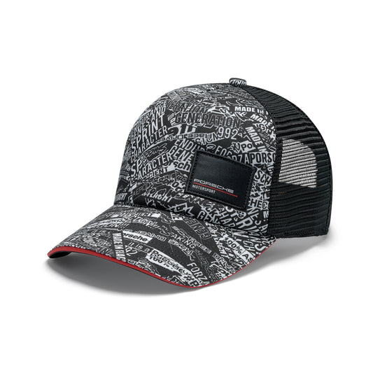 Porsche Motorsport Statement AOP Trucker Cap Black