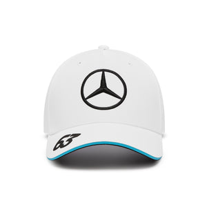 Mercedes AMG Petronas F1 2024 George Russell Adult Baseball Hat White