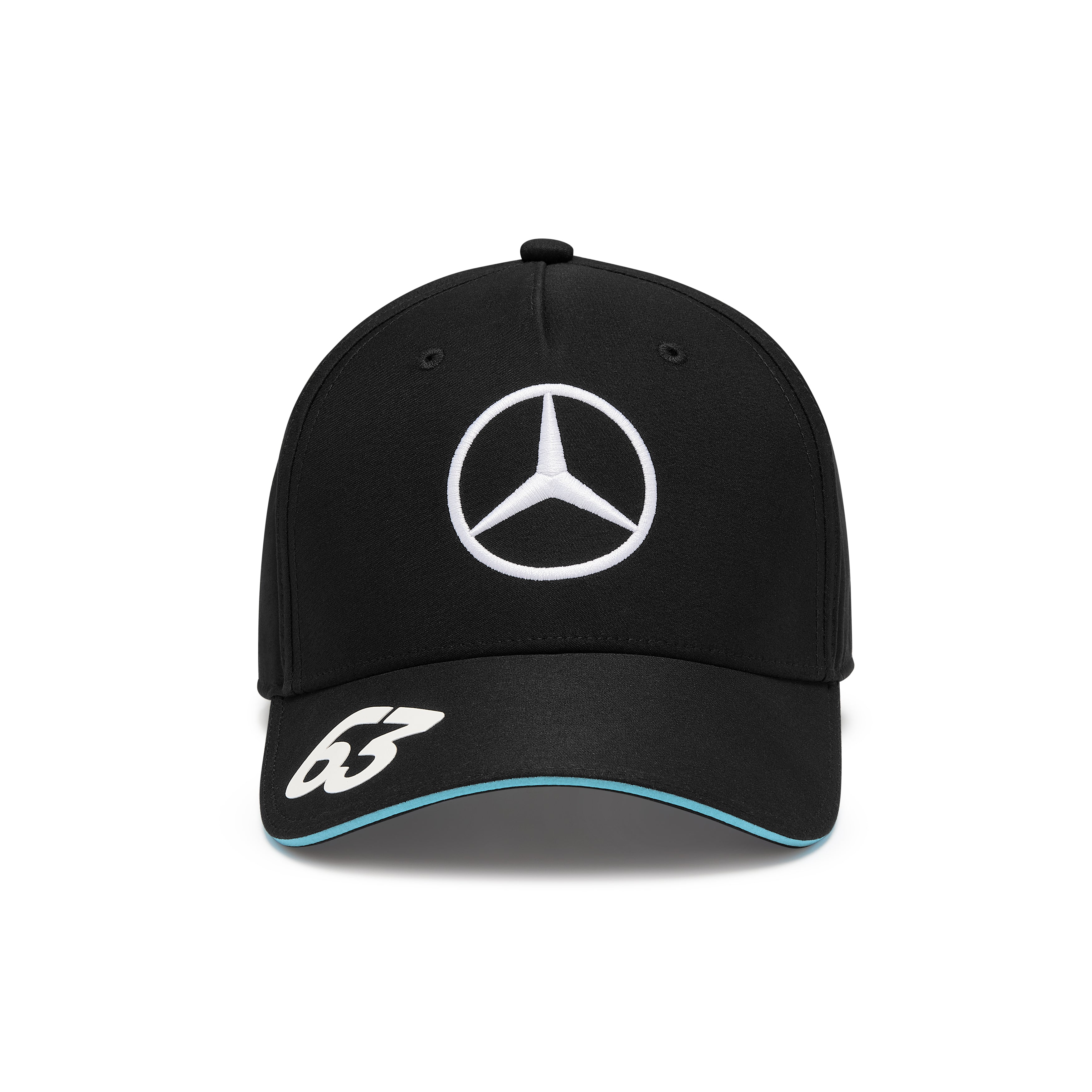 Mercedes AMG Petronas F1 2024 George Russell Adult Baseball Hat Black