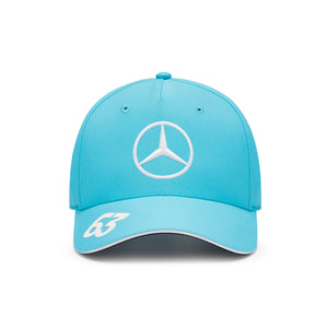 Mercedes AMG Petronas F1 2024 George Russell Adult Baseball Hat Blue