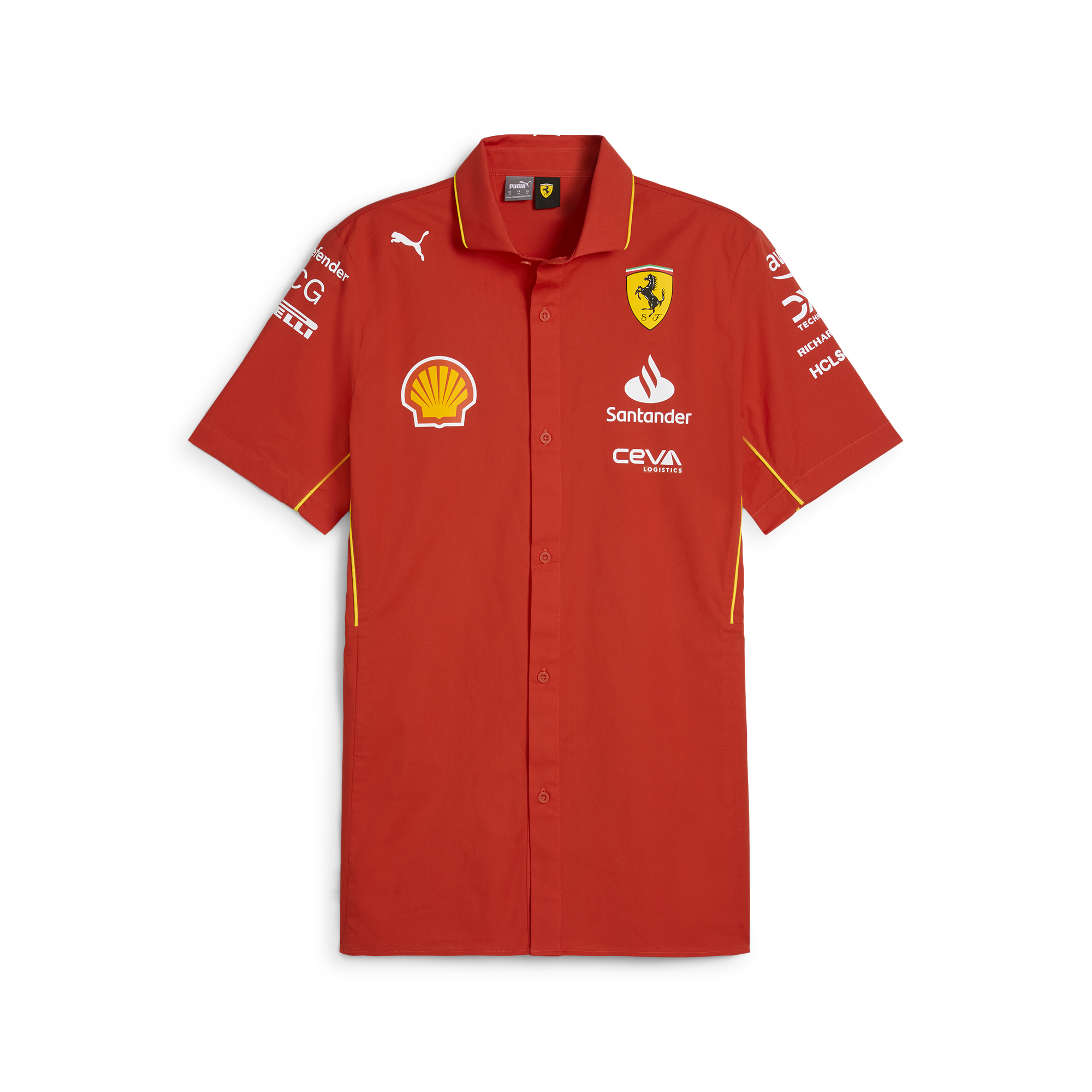 Scuderia Ferrari F1 Men's 2024 Team Button Down Shirt Red