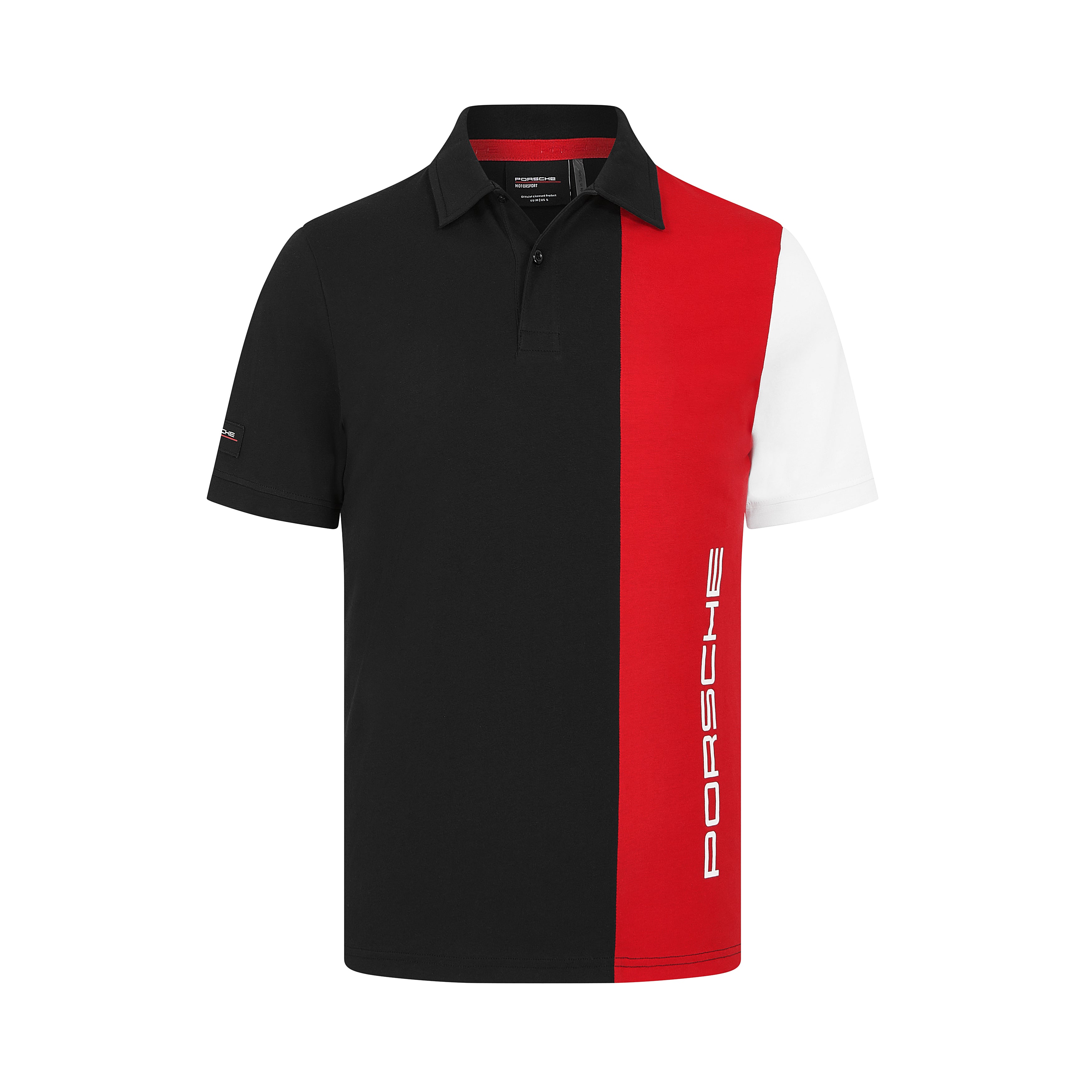 Porsche Motorsport Men's Stripe Polo Shirt Black