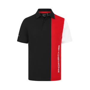 Porsche Motorsport Men's Stripe Polo Shirt Black