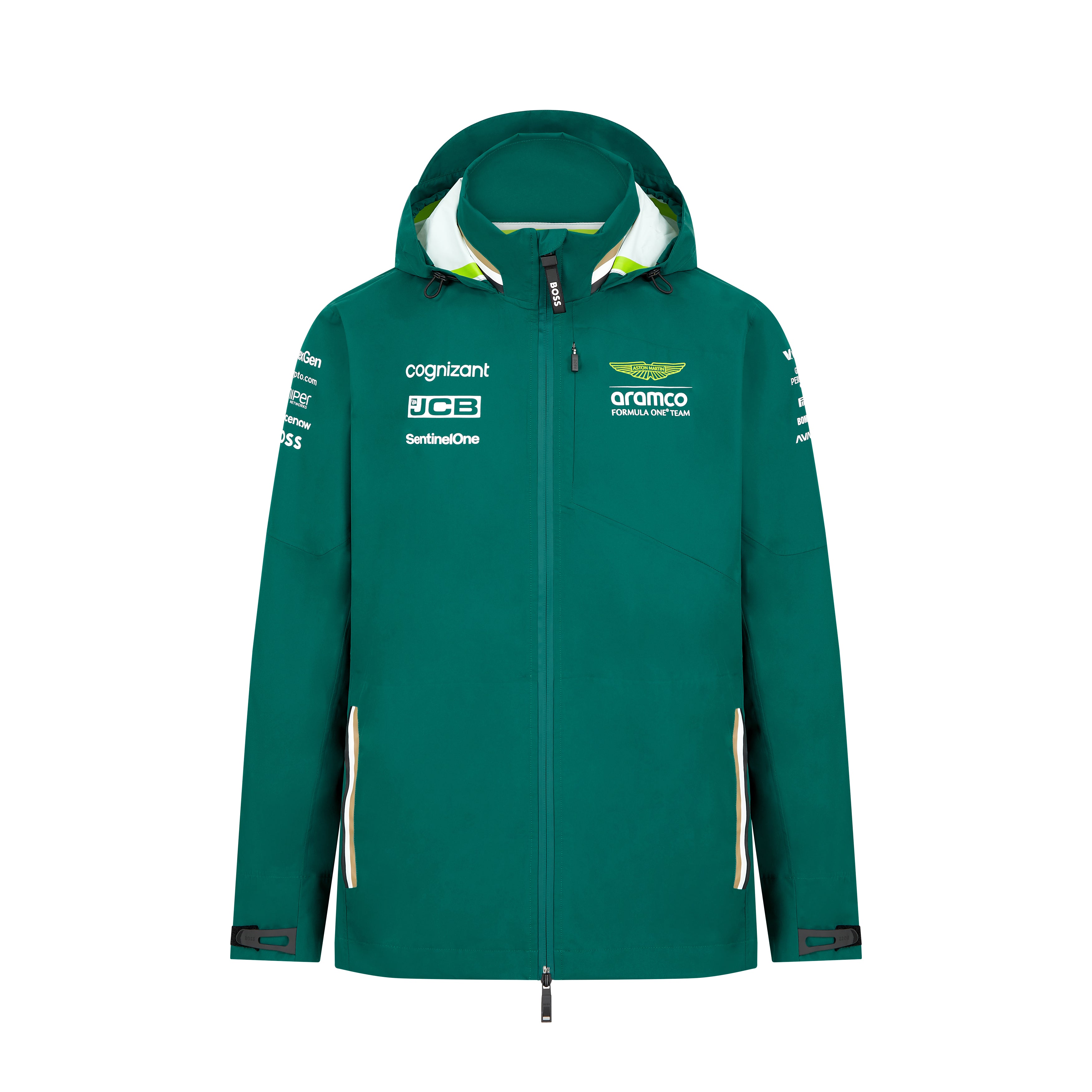 Aston Martin Cognizant F1 2024 Men's Team Rain Jacket Green