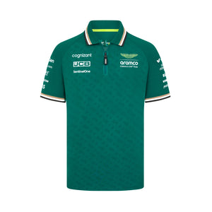 Aston Martin Cognizant F1 2024 Men's Team Polo Shirt Green