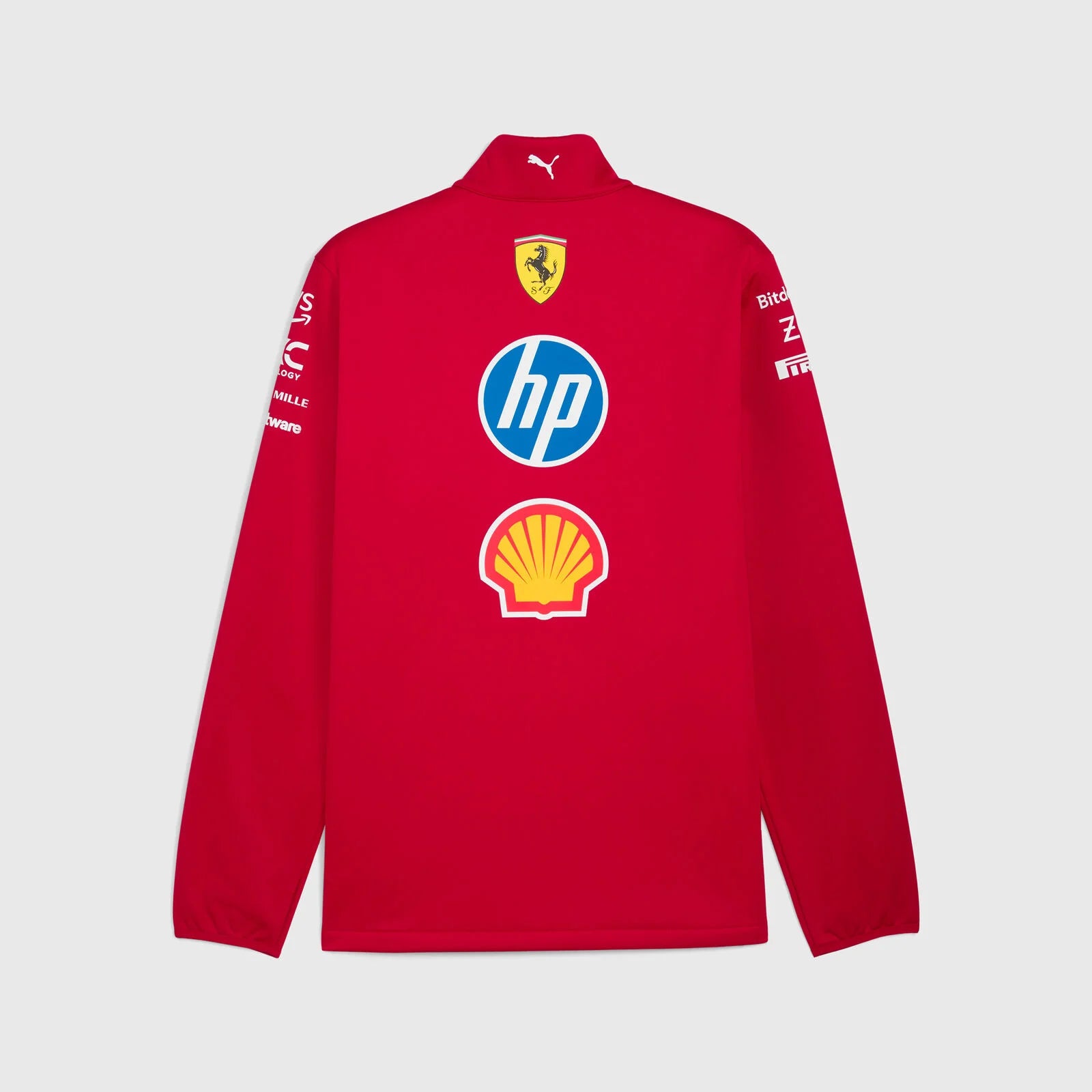 Scuderia Ferrari F1 2025 Men's Team Softshell Jacket Dark Red