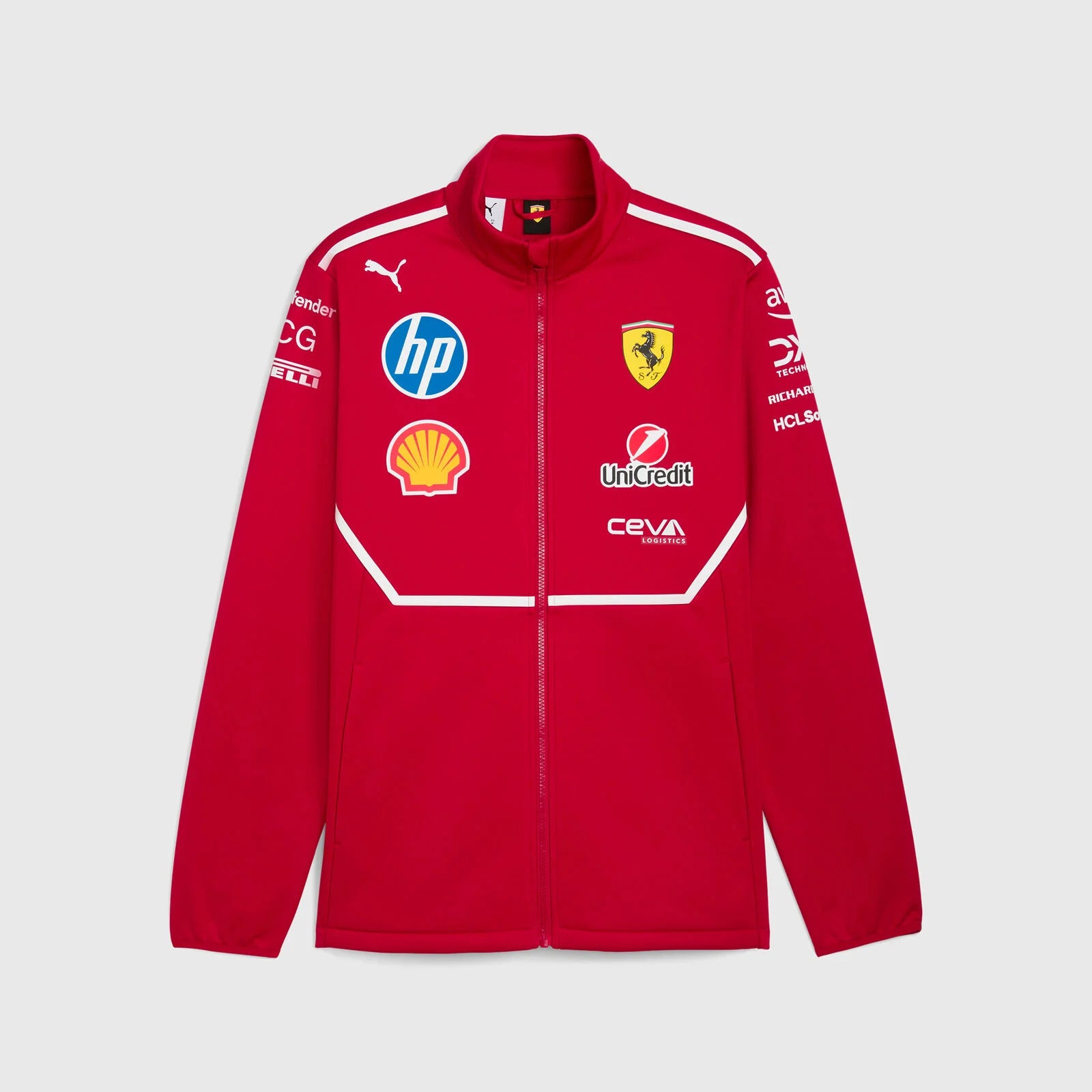 Scuderia Ferrari F1 2025 Men's Team Softshell Jacket Dark Red