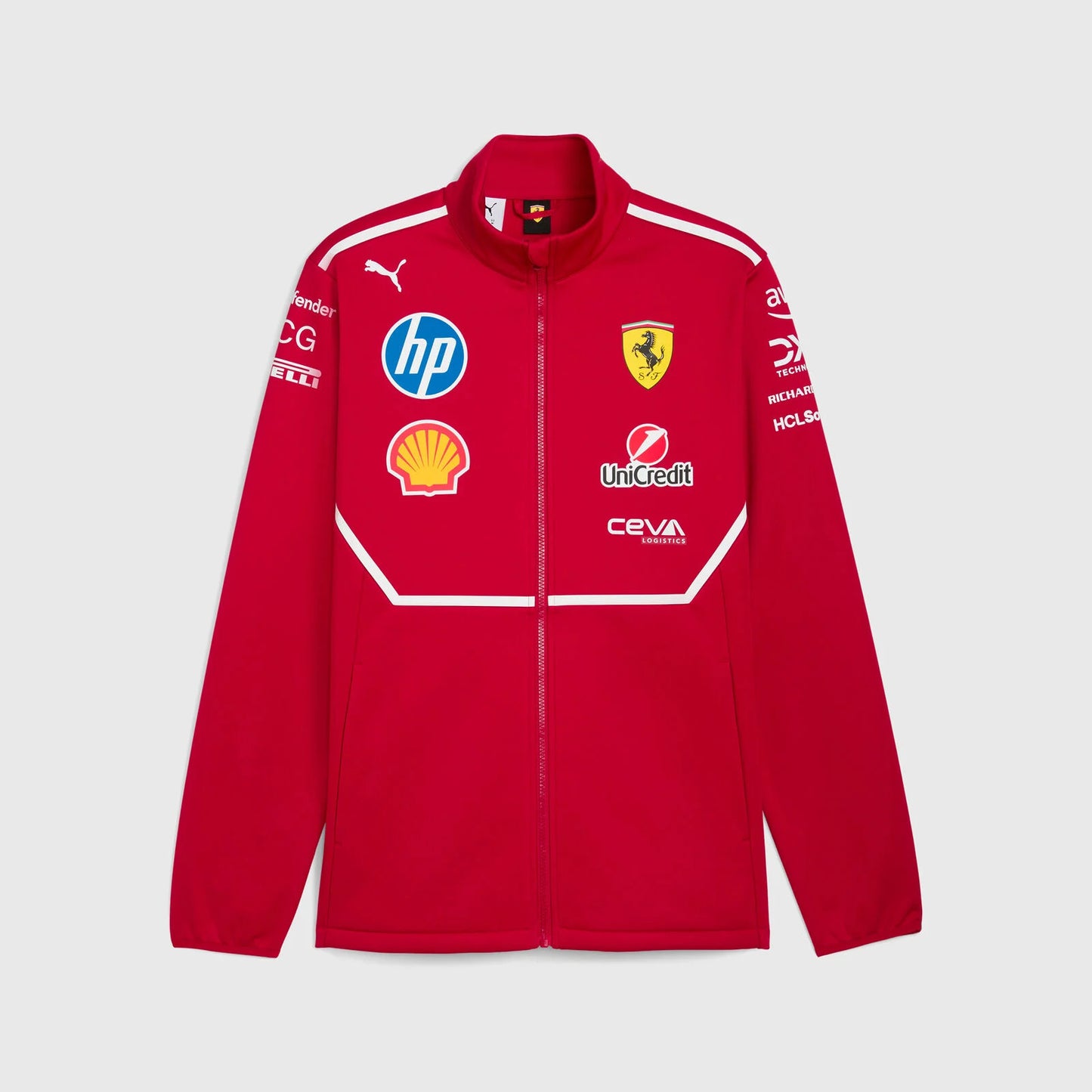 Scuderia Ferrari F1 2025 Men's Team Softshell Jacket Dark Red