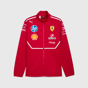 Scuderia Ferrari F1 2025 Men's Team Softshell Jacket Dark Red