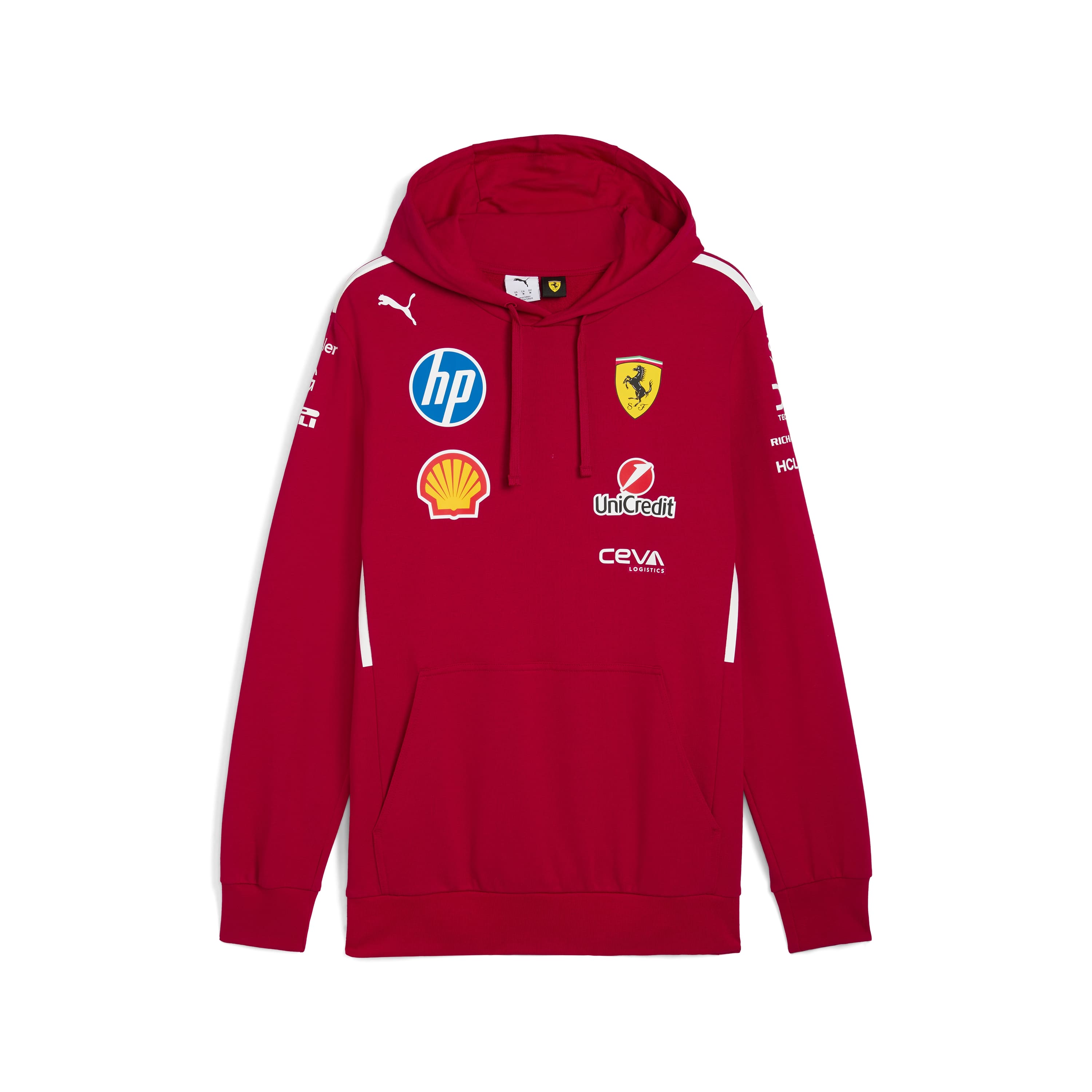 Scuderia Ferrari F1 2025 Men's Team Hooded Sweatshirt Dark Red