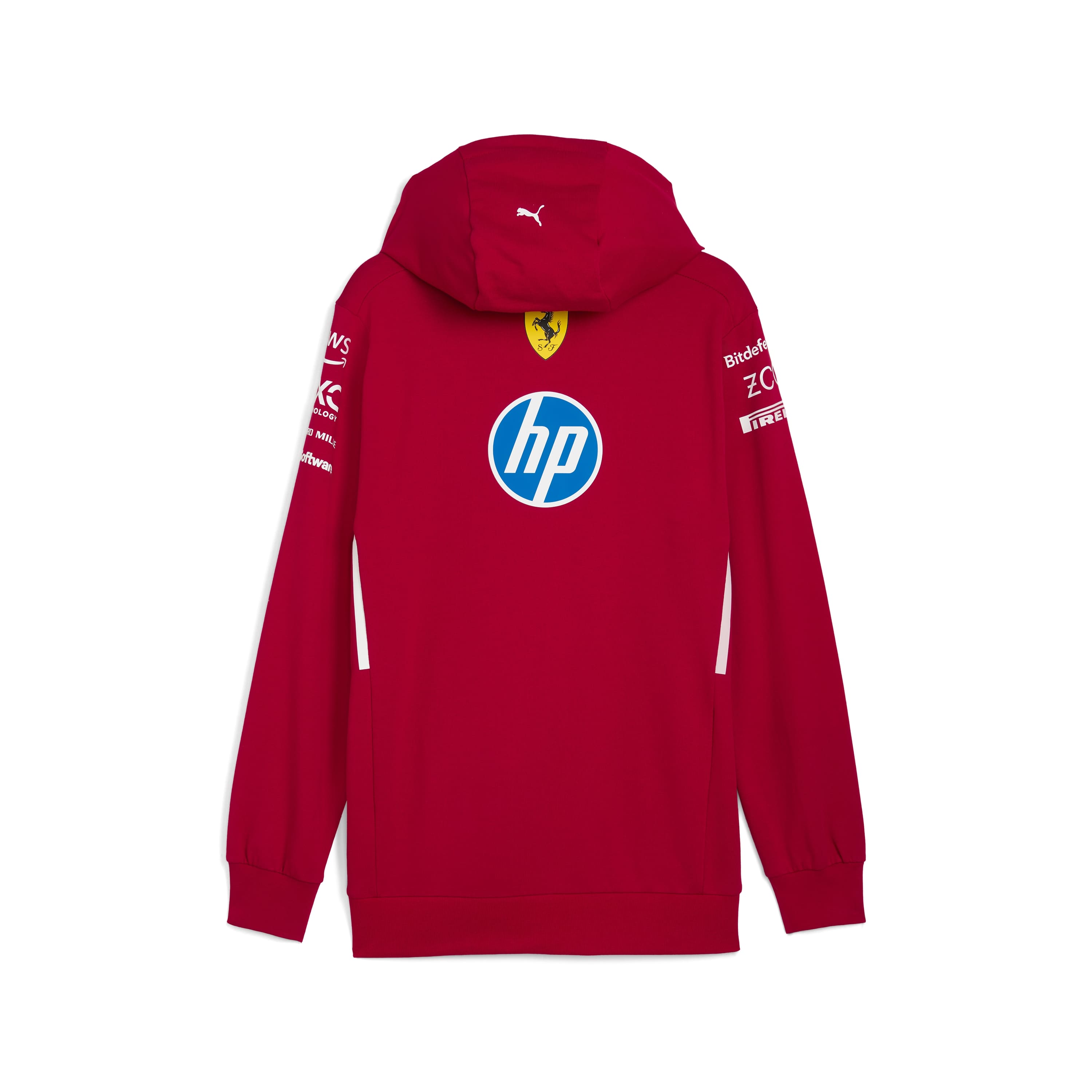 Scuderia Ferrari F1 2025 Men's Team Hooded Sweatshirt Dark Red
