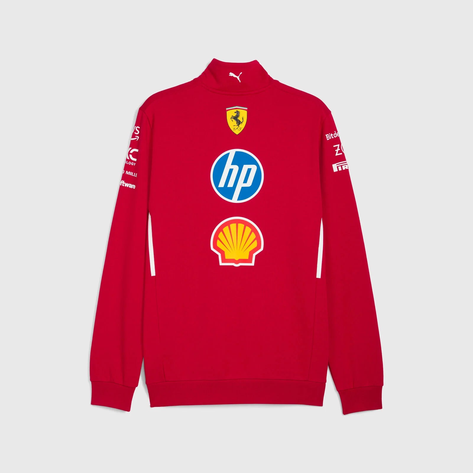 Scuderia Ferrari F1 2025 Men's Team 1/4 Zip Sweatshirt Dark Red