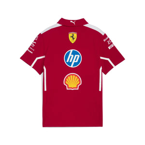 Scuderia Ferrari F1 2025 Women's Team Polo Shirt Dark Red