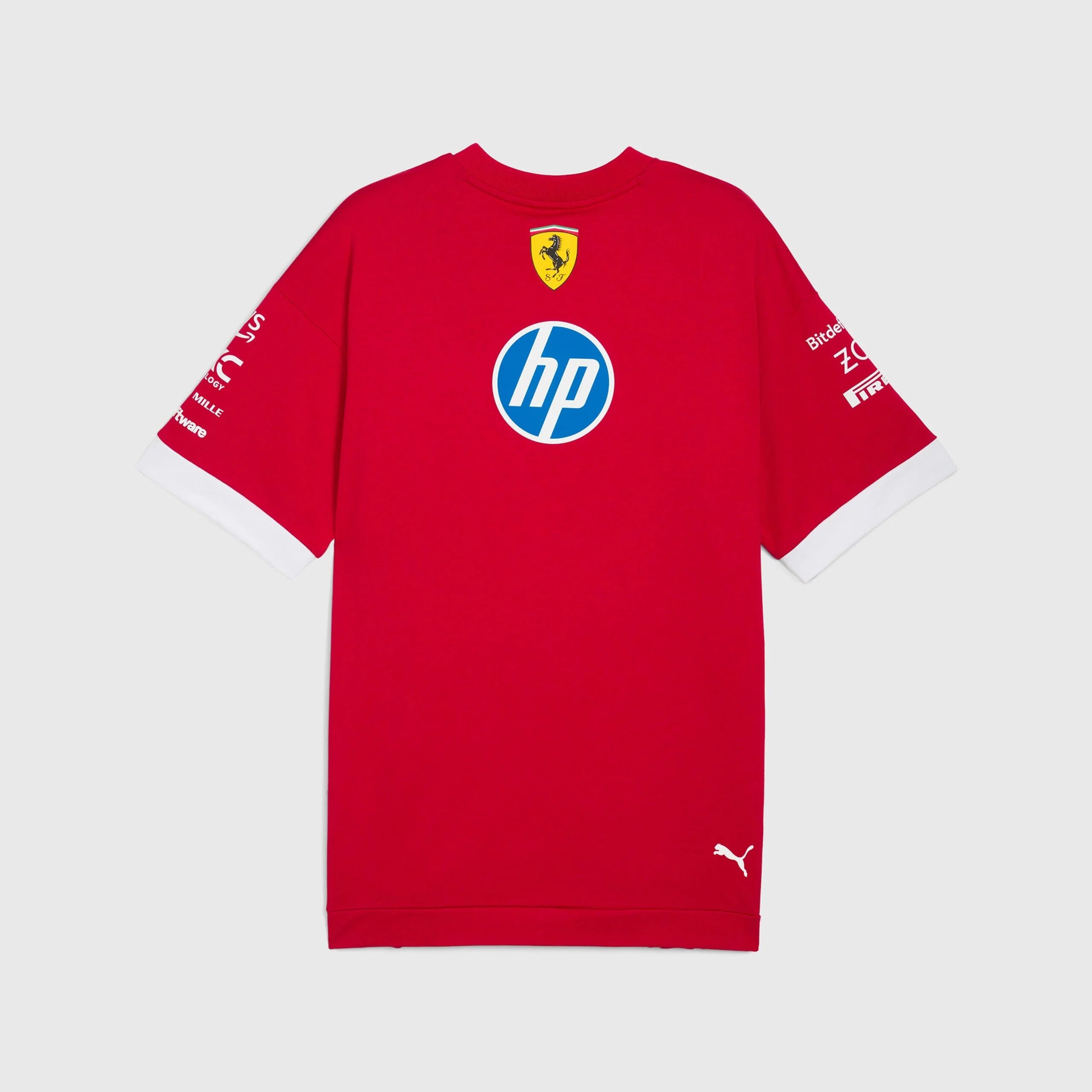 Scuderia Ferrari F1 2025 Men's Team Oversized T-Shirt Dark Red