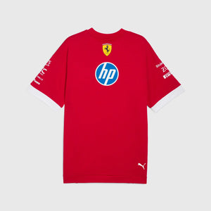 Scuderia Ferrari F1 2025 Men's Team Oversized T-Shirt Dark Red