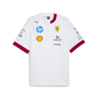 Scuderia Ferrari F1 2025 Men's Miami GP Team Oversized T-Shirt White
