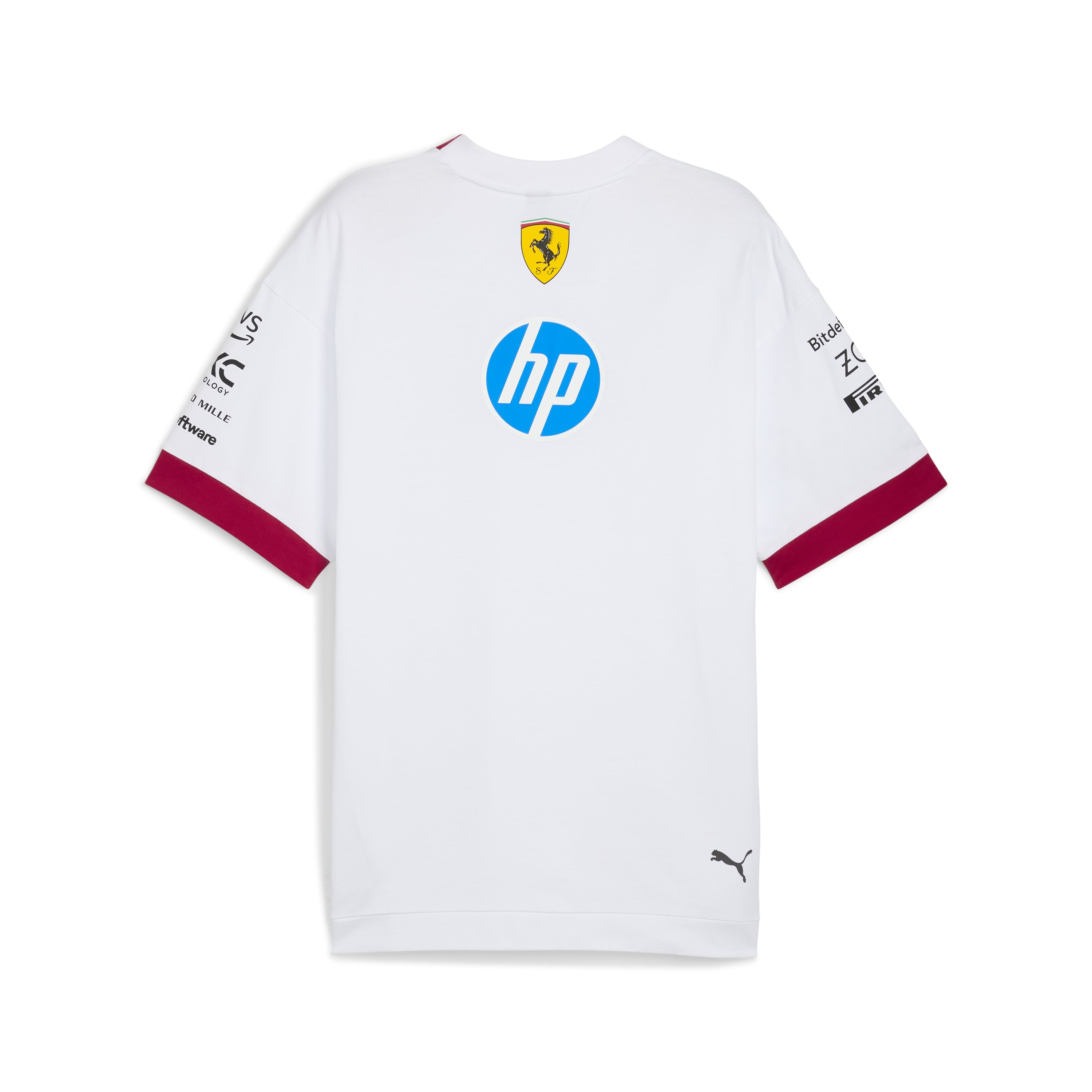 Scuderia Ferrari F1 2025 Men's Miami GP Team Oversized T-Shirt White