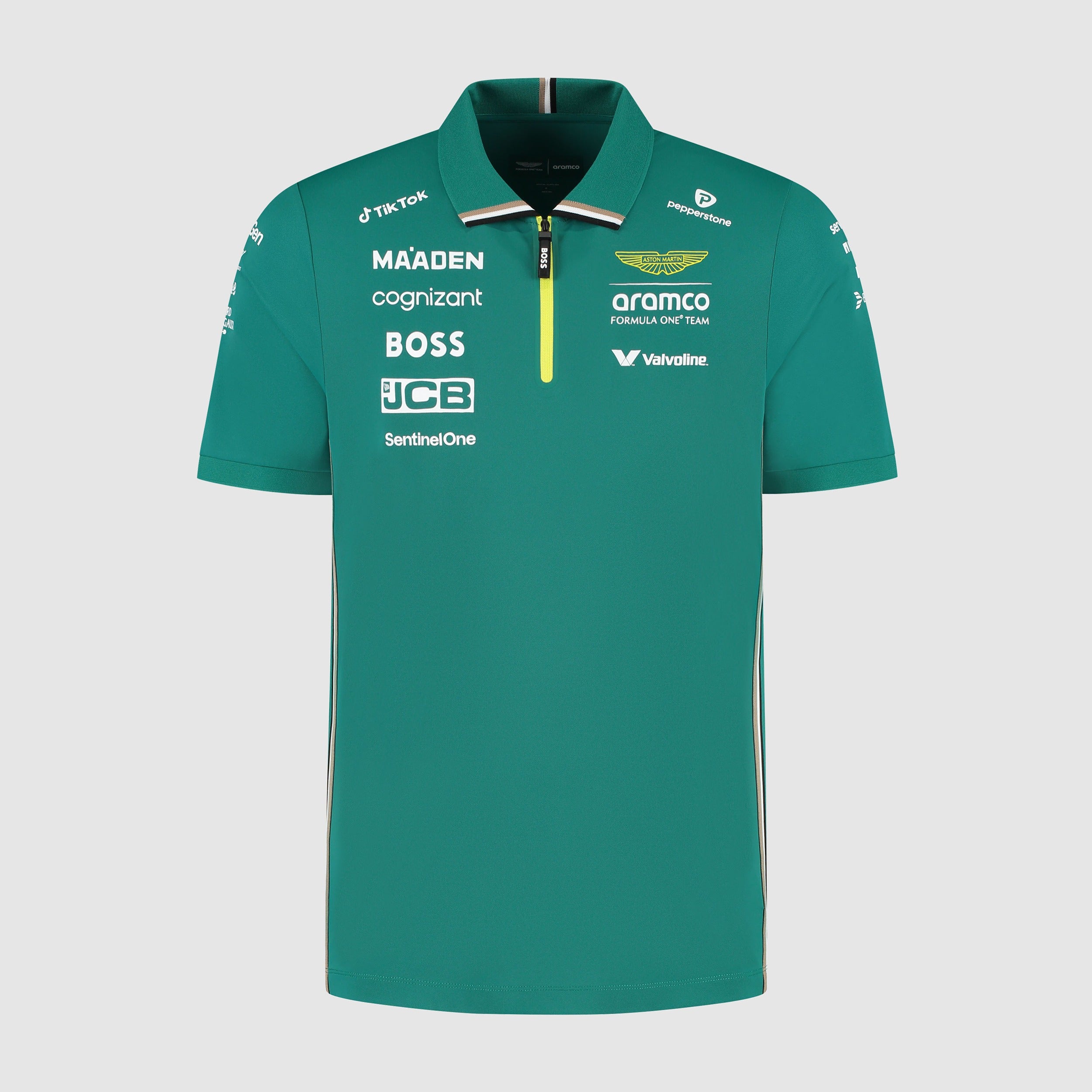 Aston Martin F1 2025 Men's Team Polo Shirt Green