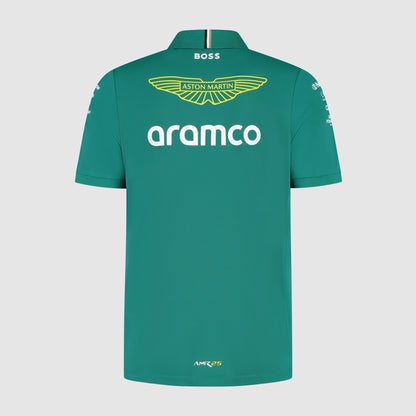 Aston Martin F1 2025 Men's Team Polo Shirt Green