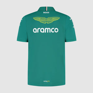 Aston Martin F1 2025 Men's Team Polo Shirt Green