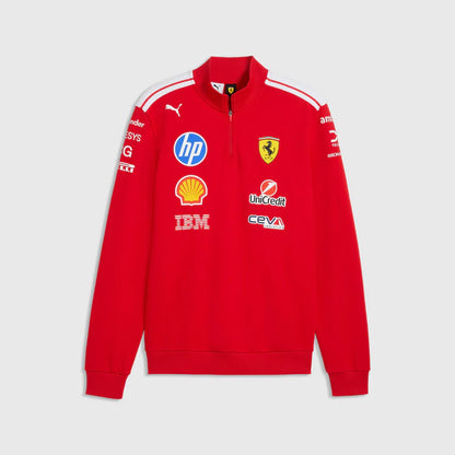 Scuderia Ferrari F1 2026 Men's Team 1/2 Zip Sweater Red