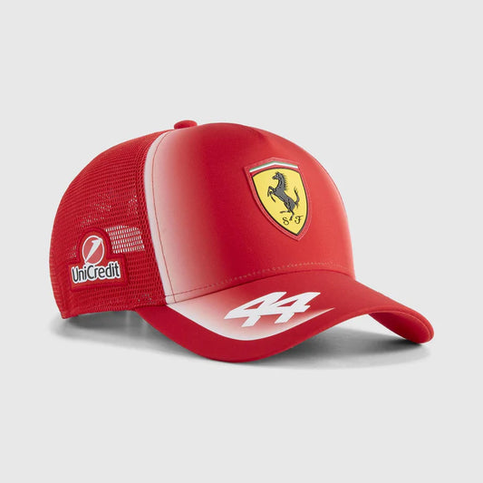 Scuderia Ferrari F1 2026 Lewis Hamilton Team Trucker Hat Red