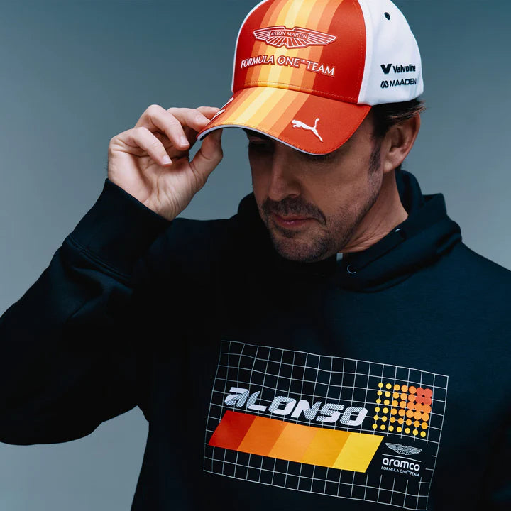 Aston Martin F1 Special Edition Fernando Alonso Spain GP Hat Orange/White