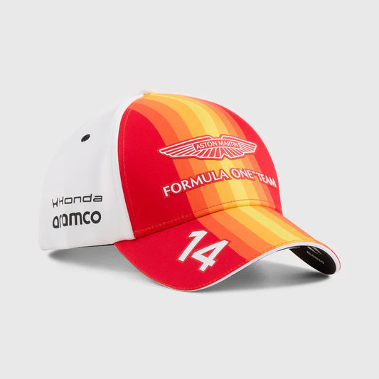 Aston Martin F1 Special Edition Fernando Alonso Spain GP Hat Orange/White