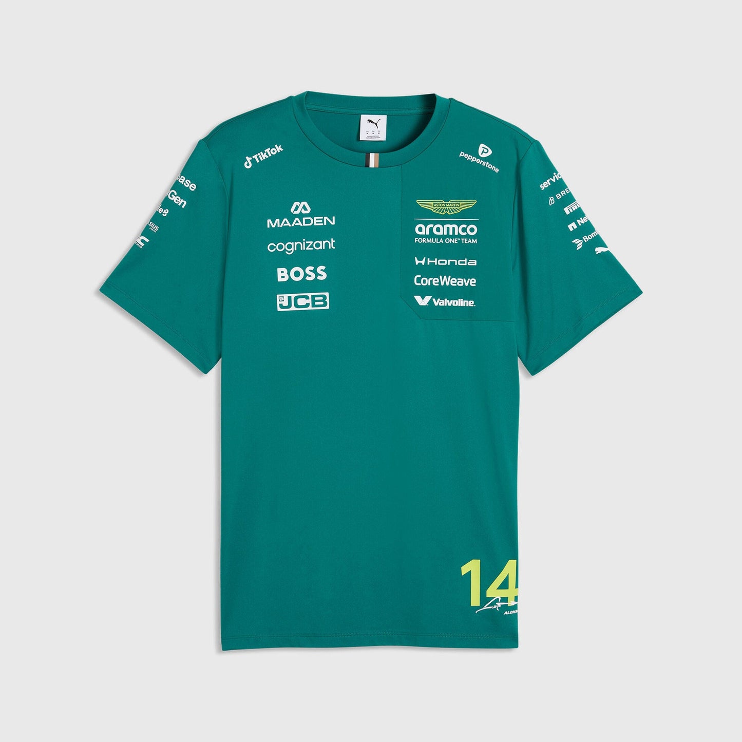 Aston Martin F1 2026 Fernando Alonso Team T-Shirt Green