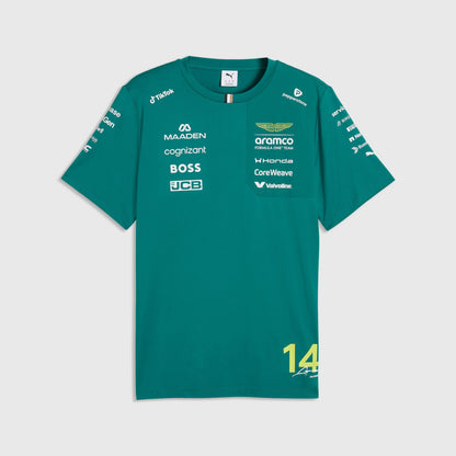 Aston Martin F1 2026 Fernando Alonso Team T-Shirt Green