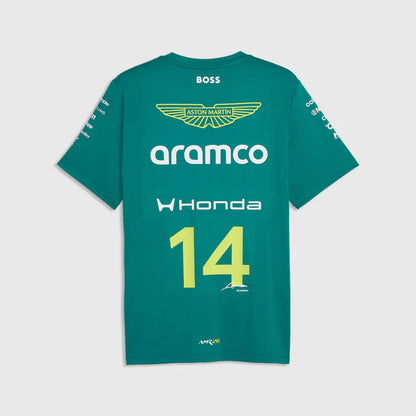 Aston Martin F1 2026 Fernando Alonso Team T-Shirt Green