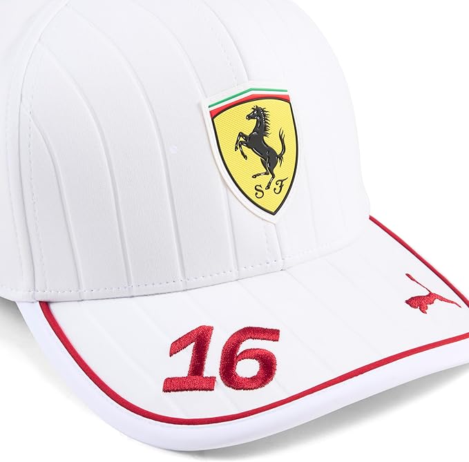 Scuderia Ferrari F1 2025 Charles Leclerc Team Miami GP Hat White