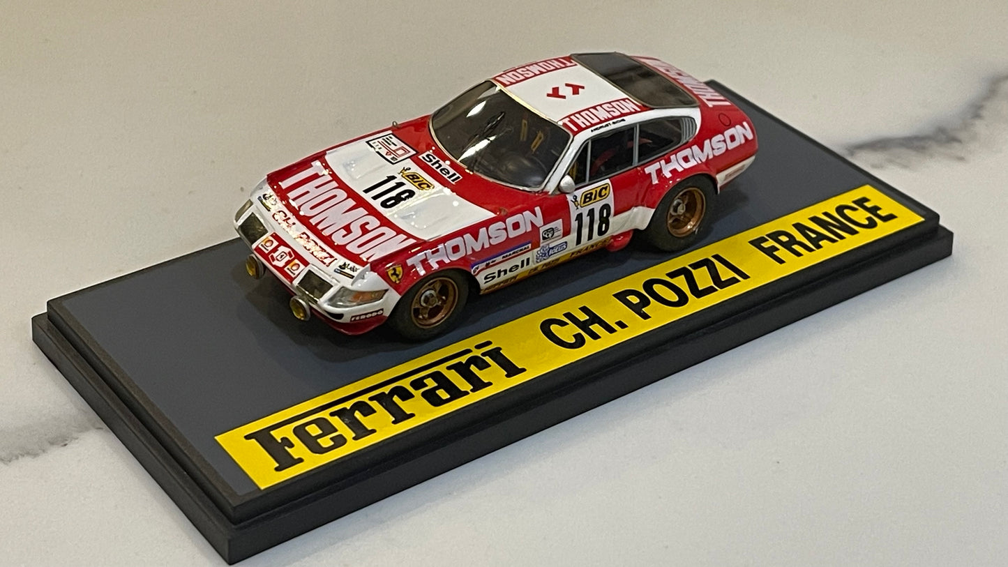 Arena 1/43 Ferrari 365 GTB/4 24 Hours Le Mans 1972 Red/White No. 118 ARE11