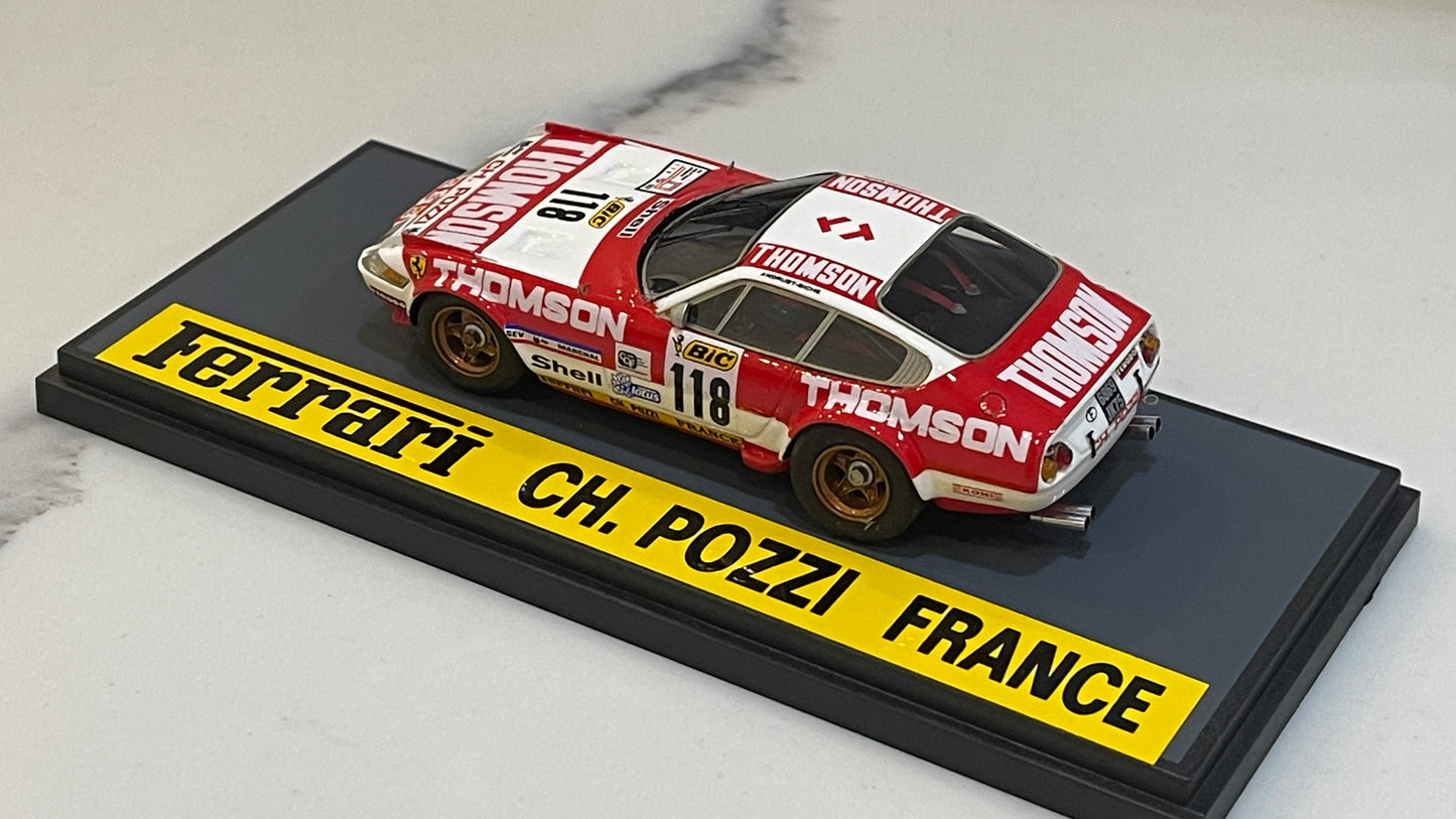 Arena 1/43 Ferrari 365 GTB/4 24 Hours Le Mans 1972 Red/White No. 118 ARE11