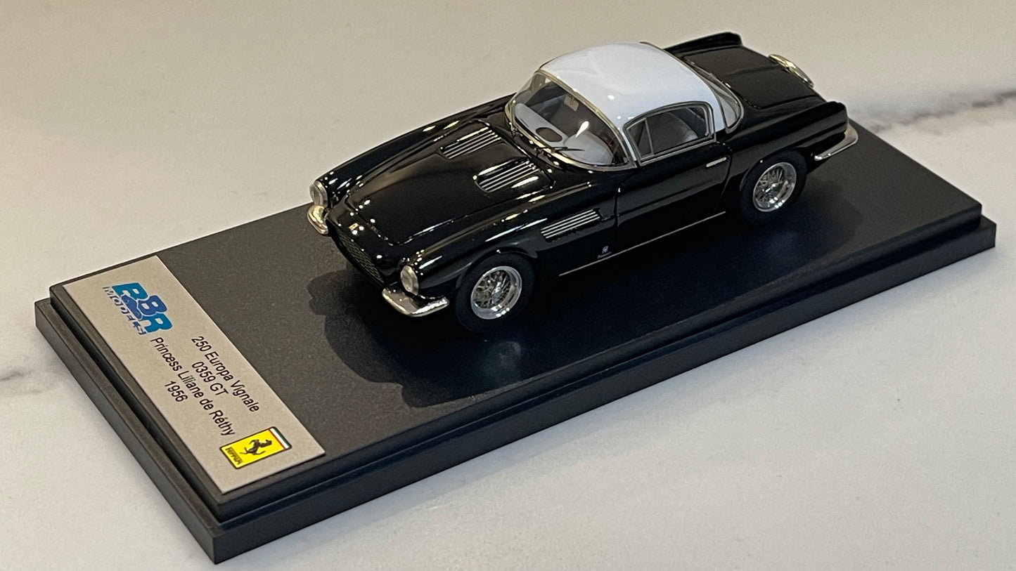 BBR 1/43 Ferrari 250 Europa Vignale 0359GT Princess Liliane De Rethy 1956 Black/White BBR105